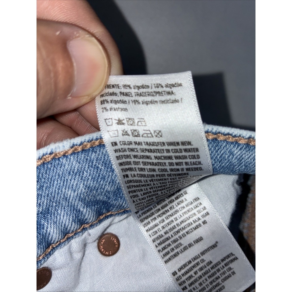 American Eagle Low Rise Baggy Flare Y2K Jeans Women's Size 2 Long - Picture 7 of 14